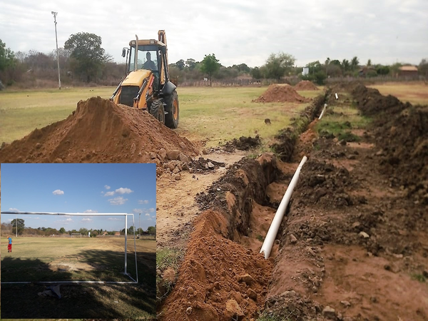 Prefeitura realiza recuperação e drenagem no campo de futebol no Distrito São José